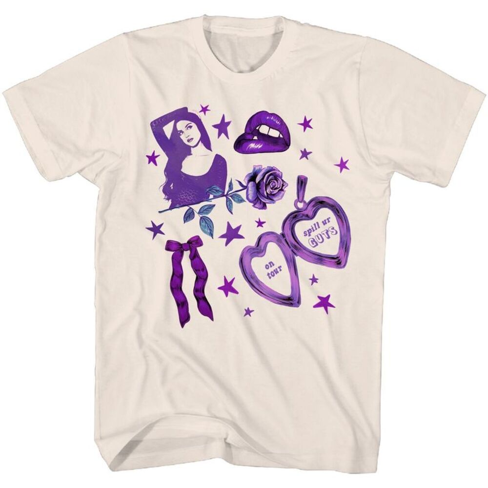 Olivia Rodrigo - Olivia Rodrigo - Tour Collage T-Shirt - Medium Tan 39651071A2